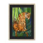 Jungle Stripes Framed Print Pawky Paws A3 (297 X 420 mm) / Natural / Black Mount Framed Print