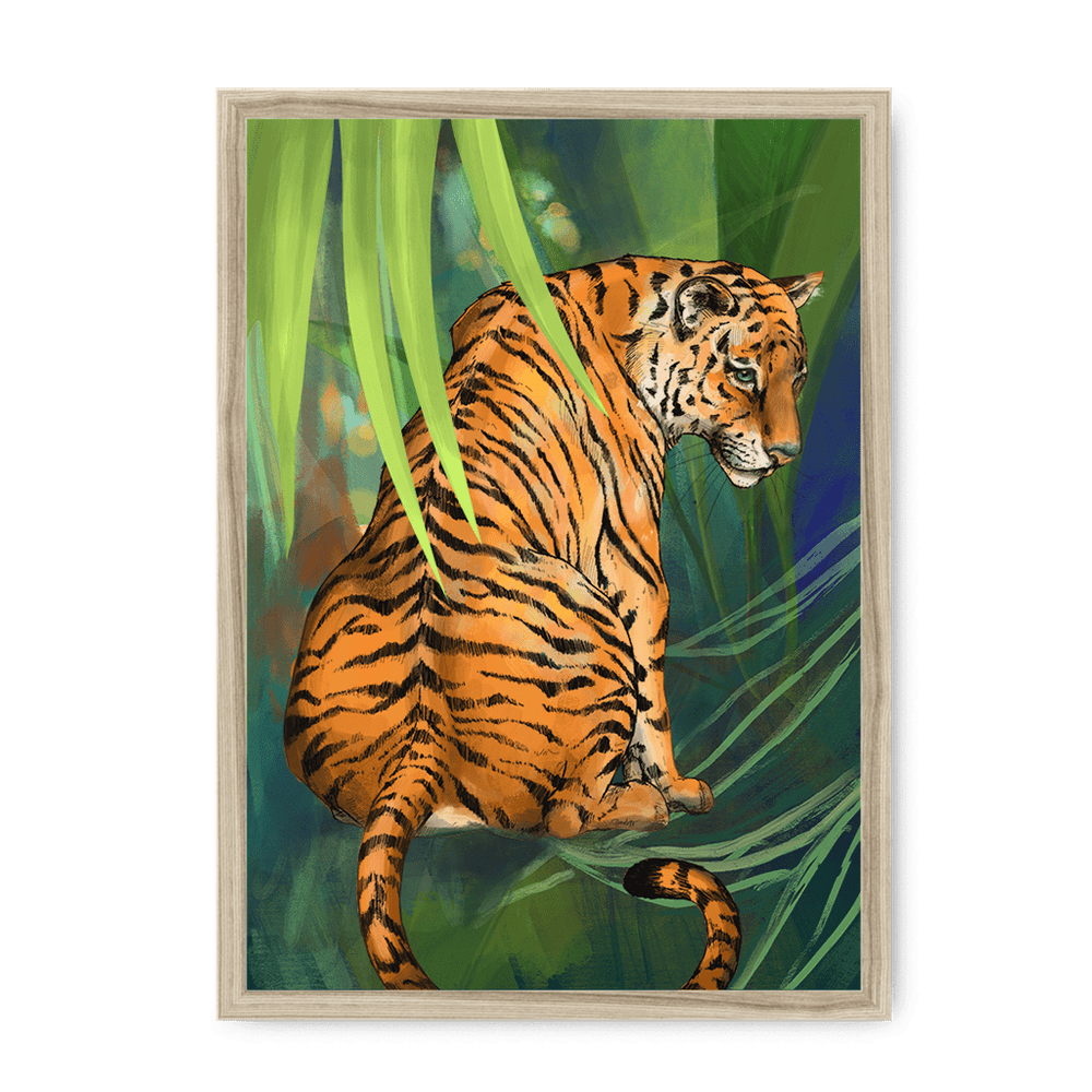 Jungle Stripes Framed Print Pawky Paws A3 (297 X 420 mm) / Natural / No Mount (All Art) Framed Print