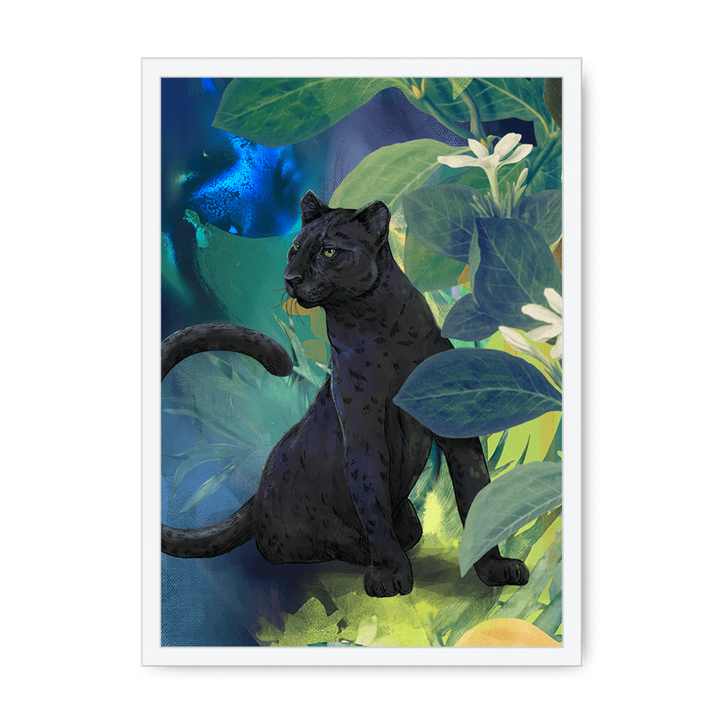 Midnight Prowl Framed Print Pawky Paws A3 (297 X 420 mm) / White / No Mount (All Art) Framed Print