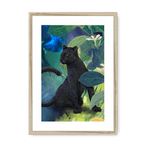 Midnight Prowl Framed Print Pawky Paws A3 (297 X 420 mm) / Natural / White Mount Framed Print