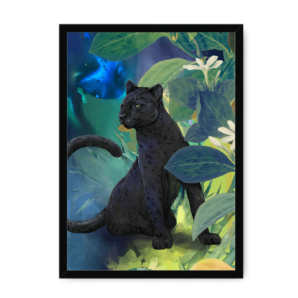 Midnight Prowl Framed Print Pawky Paws A3 (297 X 420 mm) / Black / No Mount (All Art) Framed Print
