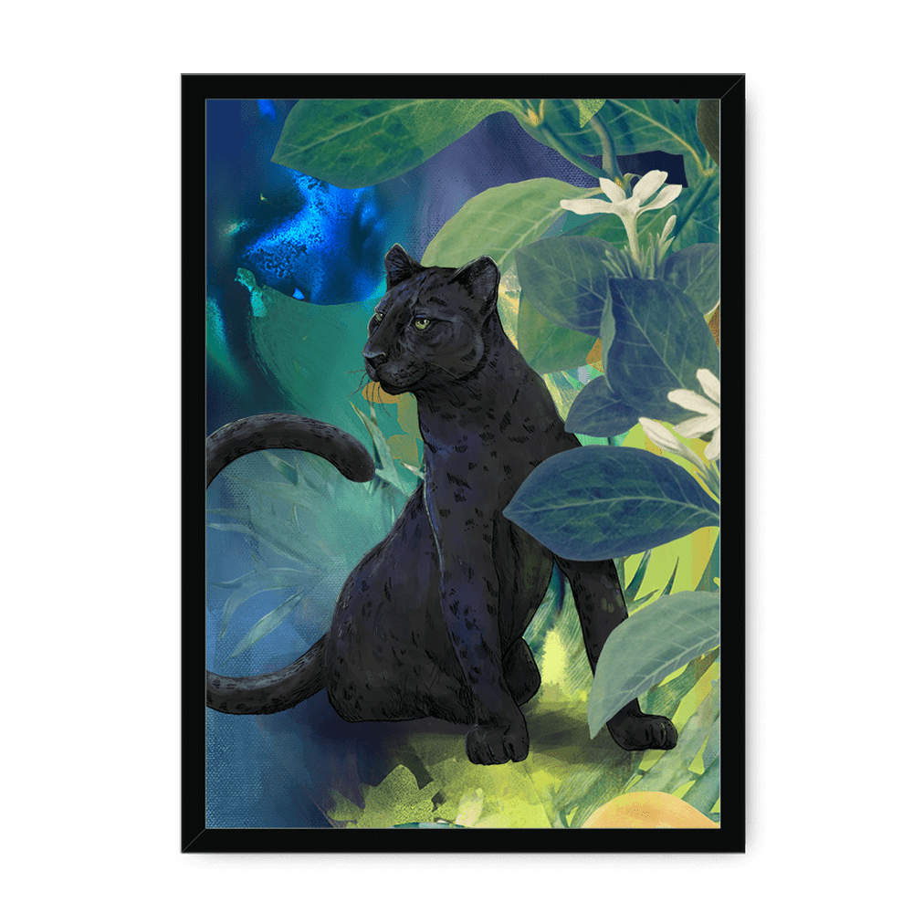 Midnight Prowl Framed Print Pawky Paws A3 (297 X 420 mm) / Black / No Mount (All Art) Framed Print