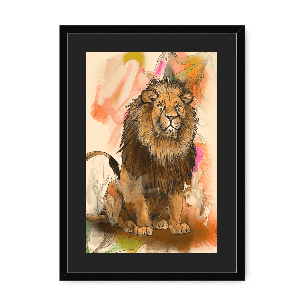 Savannah Suave Framed Print Pawky Paws A3 (297 X 420 mm) / Black / Black Mount Framed Print