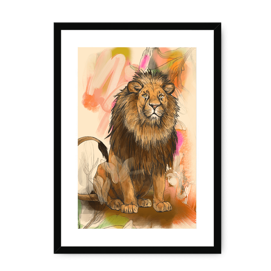 Savannah Suave Framed Print Pawky Paws A3 (297 X 420 mm) / Black / White Mount Framed Print