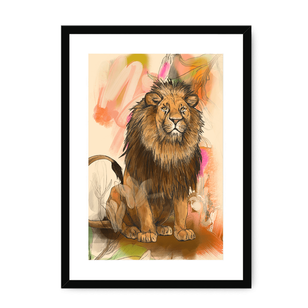 Savannah Suave Framed Print Pawky Paws A3 (297 X 420 mm) / Black / White Mount Framed Print