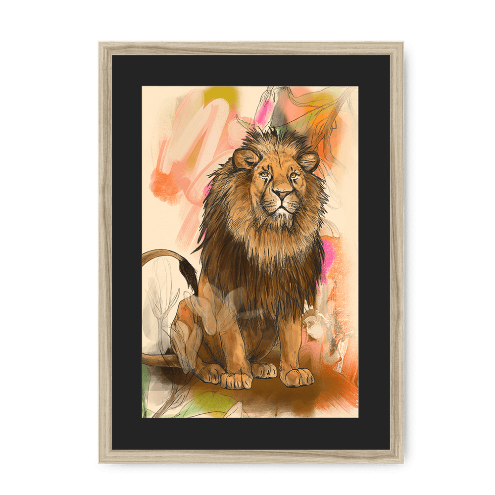 Savannah Suave Framed Print Pawky Paws A3 (297 X 420 mm) / Natural / Black Mount Framed Print