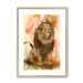 Savannah Suave Framed Print Pawky Paws A3 (297 X 420 mm) / Natural / White Mount Framed Print