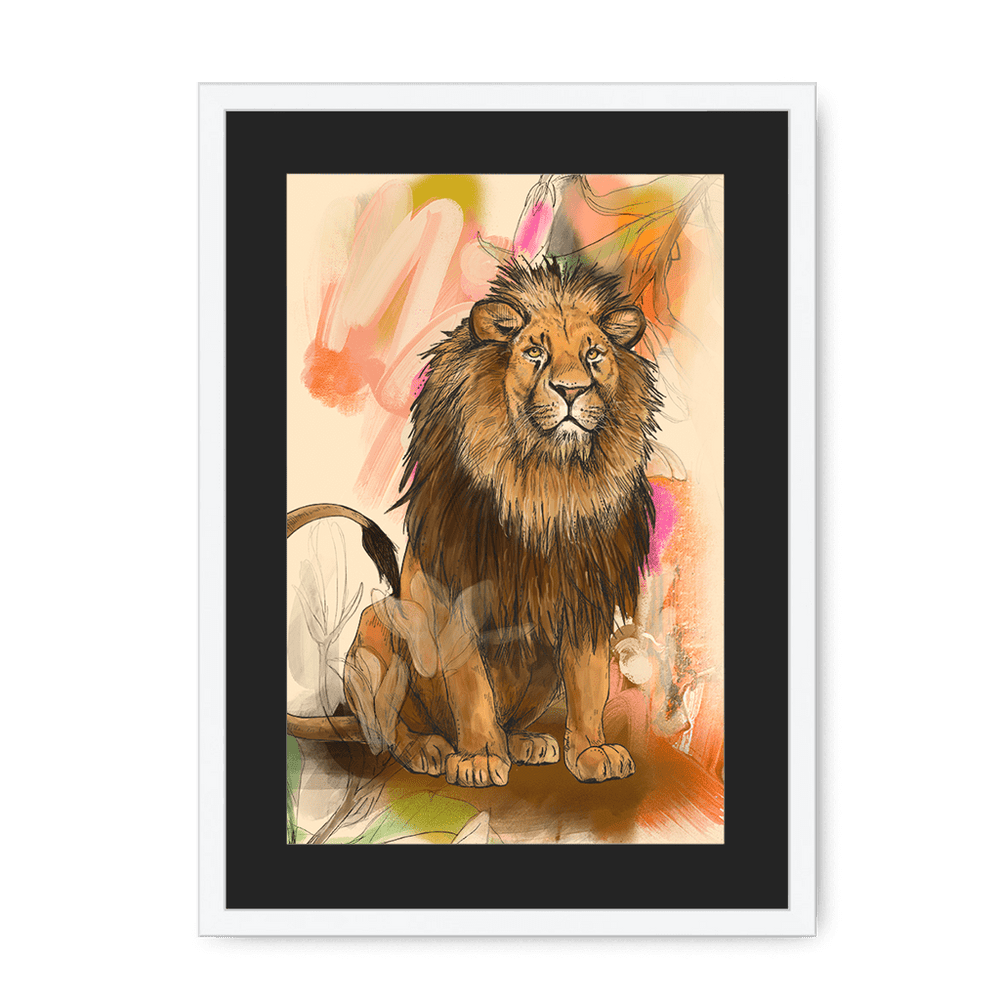 Savannah Suave Framed Print Pawky Paws A3 (297 X 420 mm) / White / Black Mount Framed Print