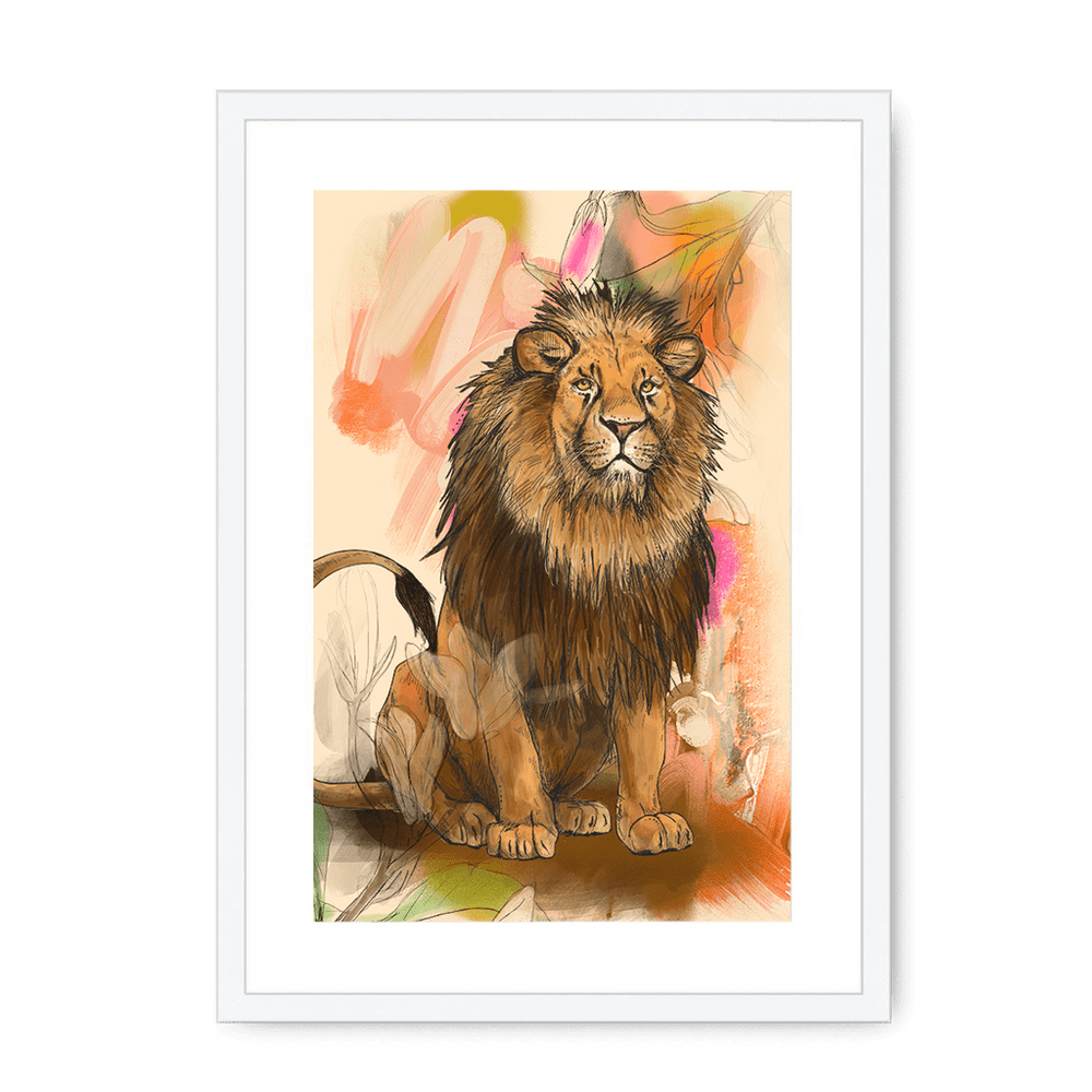 Savannah Suave Framed Print Pawky Paws A3 (297 X 420 mm) / White / White Mount Framed Print