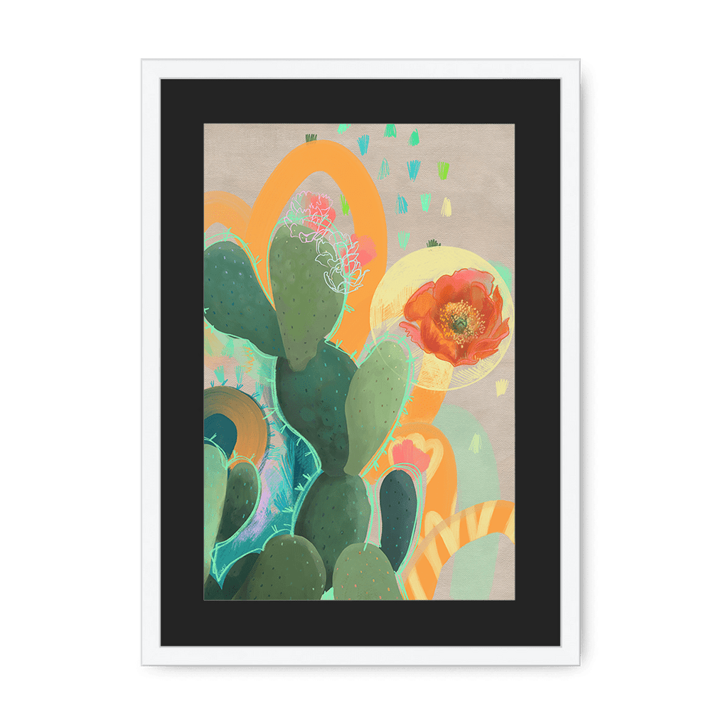 Desert Rain Framed Print Heat Flares A3 (297 X 420 mm) / White / Black Mount Framed Print