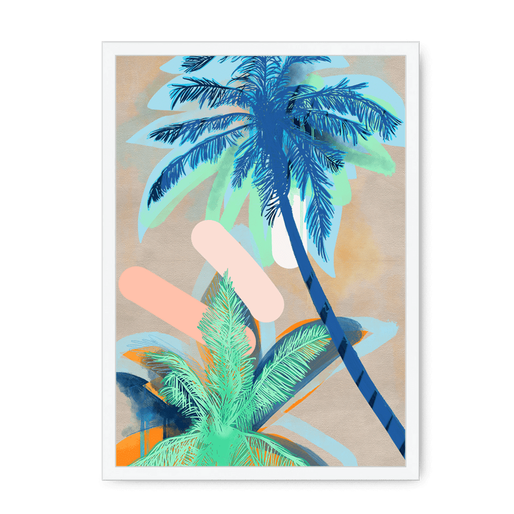 Palm Beach Framed Print Heat Flares A3 (297 X 420 mm) / White / No Mount (All Art) Framed Print