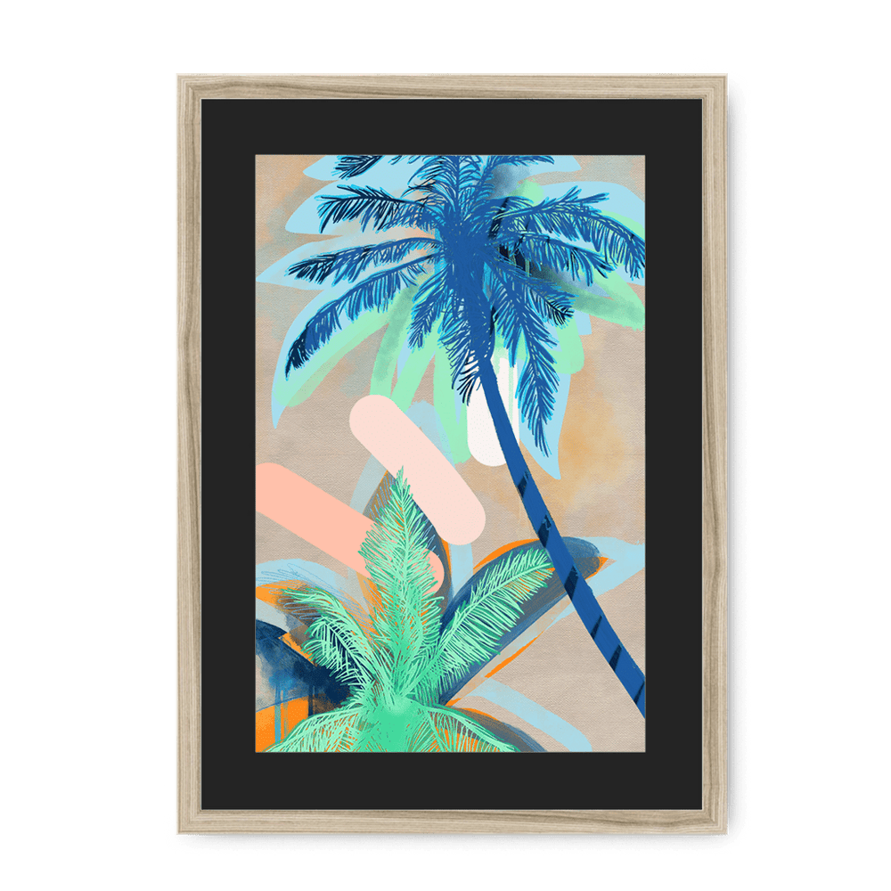 Palm Beach Framed Print Heat Flares A3 (297 X 420 mm) / Natural / Black Mount Framed Print