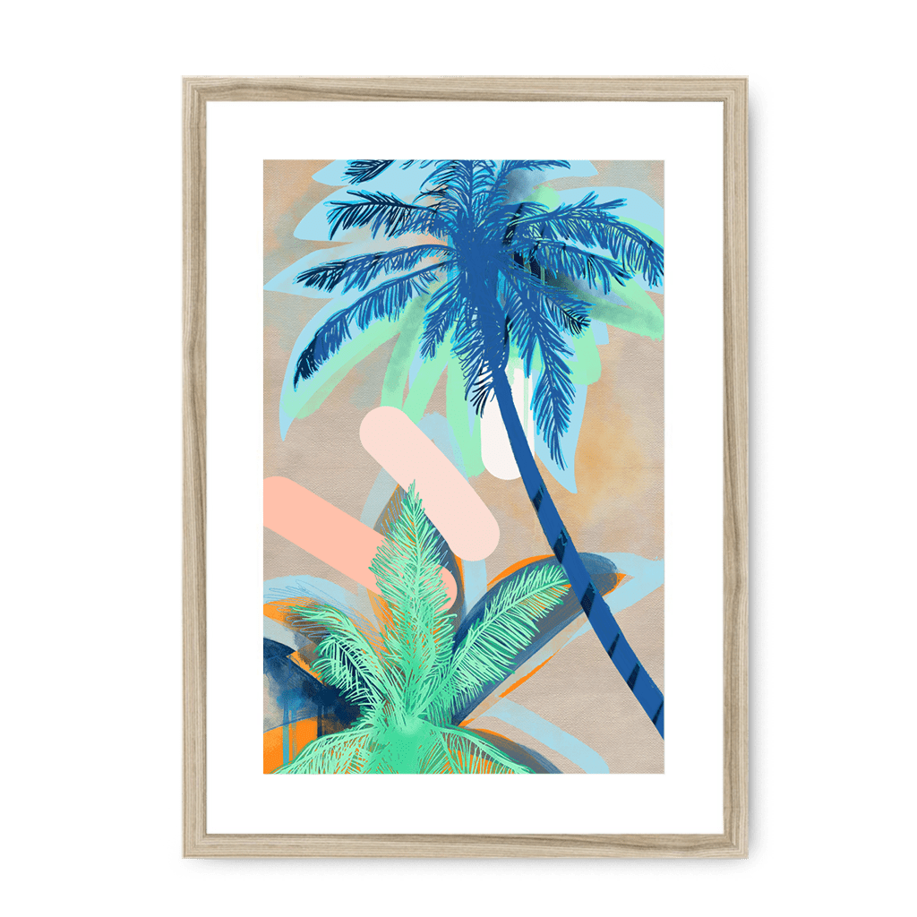 Palm Beach Framed Print Heat Flares A3 (297 X 420 mm) / Natural / White Mount Framed Print