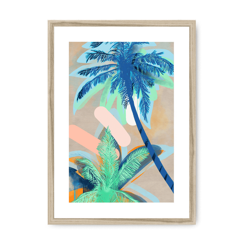 Palm Beach Framed Print Heat Flares A3 (297 X 420 mm) / Natural / White Mount Framed Print