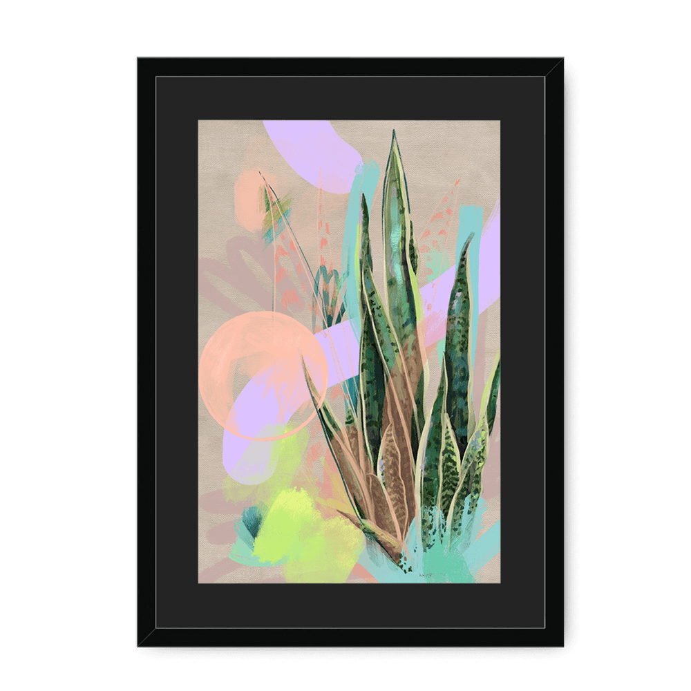 Tropic Pop Framed Print Heat Flares A3 (297 X 420 mm) / Black / Black Mount Framed Print