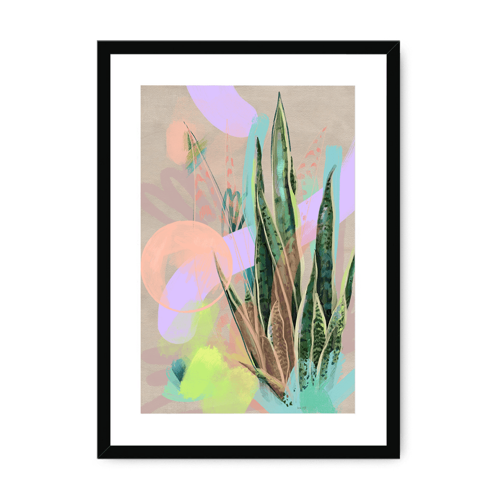 Tropic Pop Framed Print Heat Flares A3 (297 X 420 mm) / Black / White Mount Framed Print