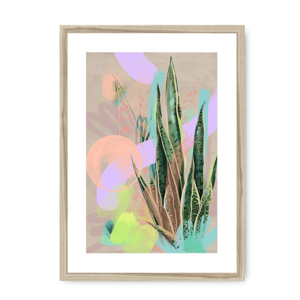 Tropic Pop Framed Print Heat Flares A3 (297 X 420 mm) / Natural / White Mount Framed Print