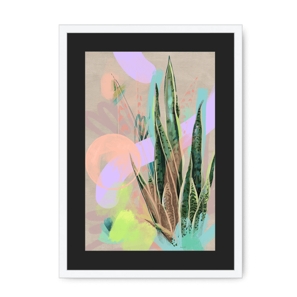 Tropic Pop Framed Print Heat Flares A3 (297 X 420 mm) / White / Black Mount Framed Print