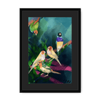 A Fandango Of Finches Framed Print The Gathering A3 (297 X 420 mm) / Black / Black Mount Framed Print