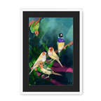 A Fandango Of Finches Framed Print The Gathering A3 (297 X 420 mm) / White / Black Mount Framed Print