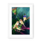 A Fandango Of Finches Framed Print The Gathering A3 (297 X 420 mm) / White / White Mount Framed Print