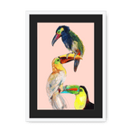 Tower Of Toucans Framed Print The Gathering A3 (297 X 420 mm) / White / Black Mount Framed Print