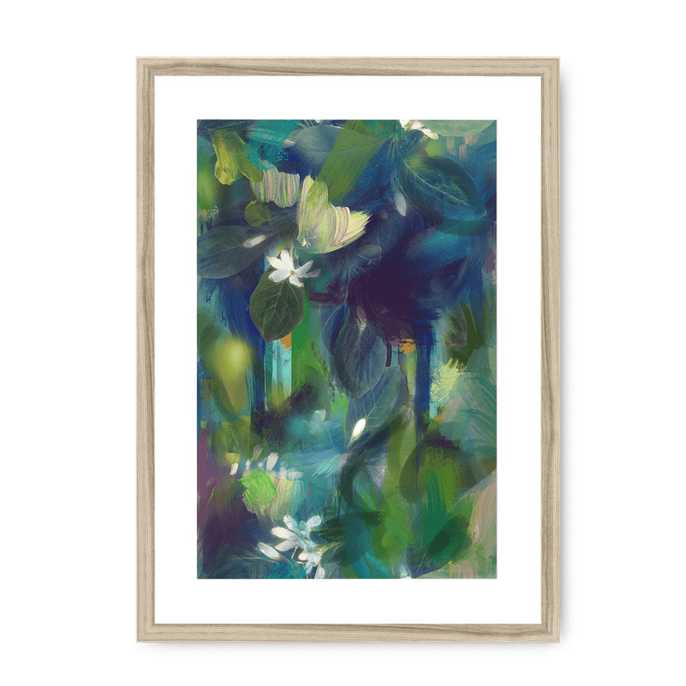 Indigo Dawn Framed Print Wallflowers A3 (297 X 420 mm) / Natural / White Mount Framed Print