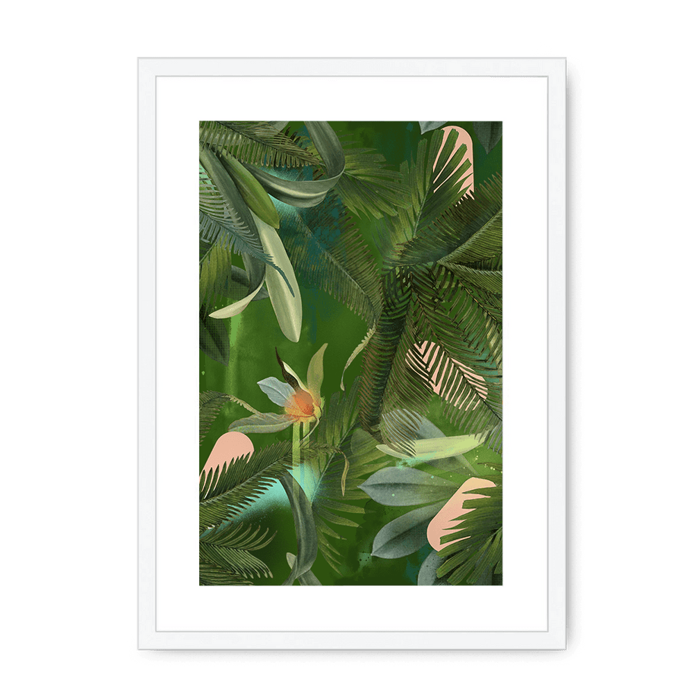 Fougère Fou Framed Print WallFlowers A3 (297 X 420 mm) / White / White Mount Framed Print