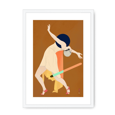 Dancer (Kobayakawa Kiyoshi X diedododa) Framed & Mounted Print Movements A3 Portrait / White Frame Mounted Print