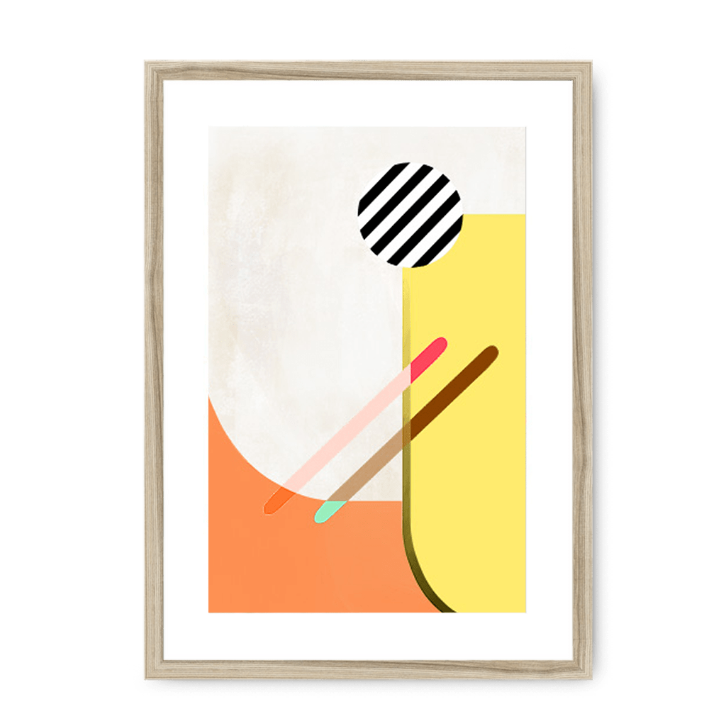 San Framed & Mounted Print Movements A3 Portrait / Natural Frame Mounted Print