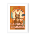 Caracal Brushes Giclée Framed with a Mount Print ADimals A3 Portrait / White Frame Mounted Print