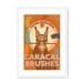 Caracal Brushes Giclée Framed with a Mount Print ADimals A3 Portrait / White Frame Mounted Print