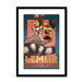 Lemur Chocolate Giclée Framed with a Mount Print ADimals A3 Portrait / Black Frame Mounted Print