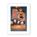 Lemur Chocolate Giclée Framed with a Mount Print ADimals A3 Portrait / White Frame Mounted Print