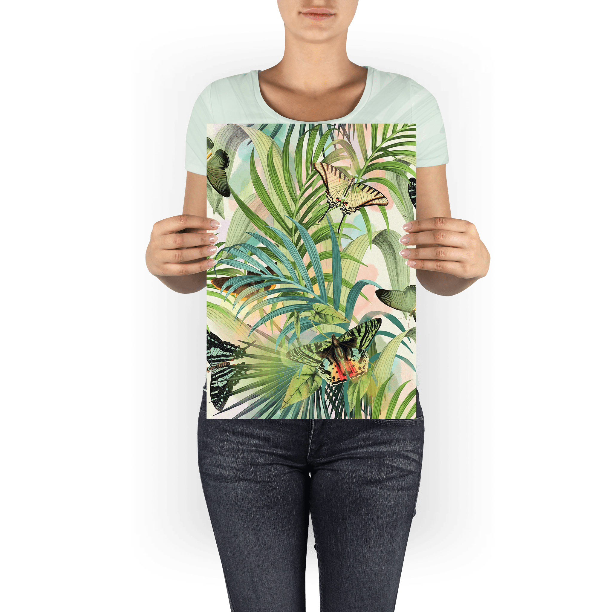 Fluttering Flora Giclée Art Print The Flutterby Effect A3 (29.7 X 42 cm) Art Print