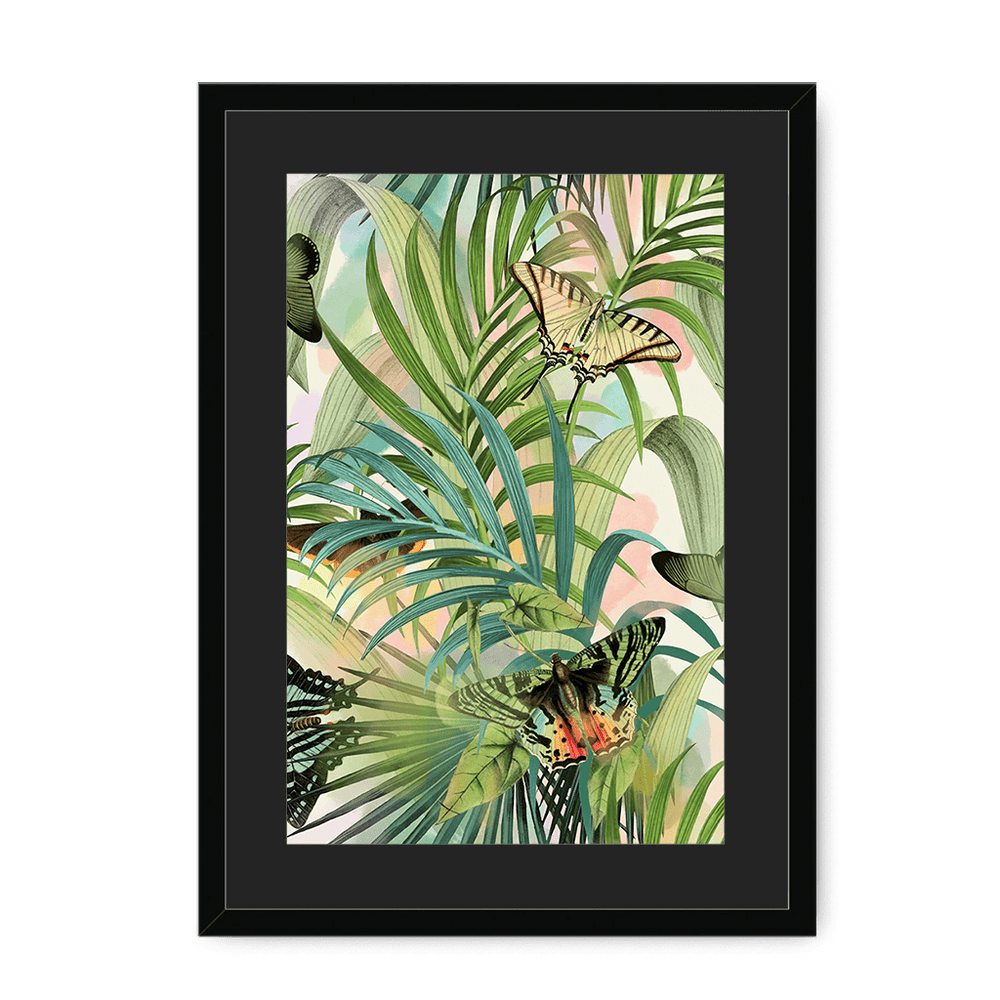 Fluttering Flora Framed Print The Flutterby Effect A3 (297 X 420 mm) / Black / Black Mount Framed Print