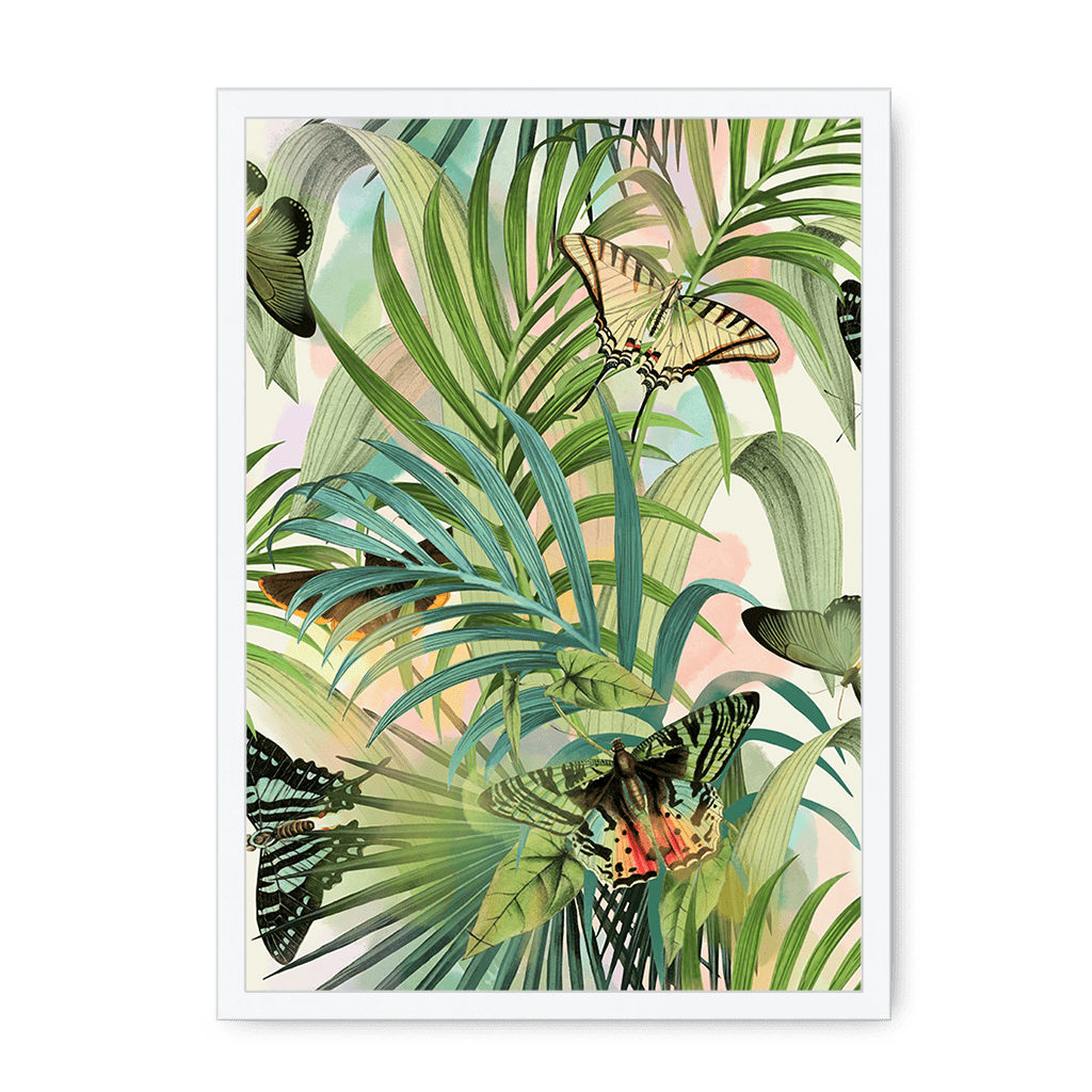Fluttering Flora Framed Print The Flutterby Effect A3 (297 X 420 mm) / White / No Mount (All Art) Framed Print