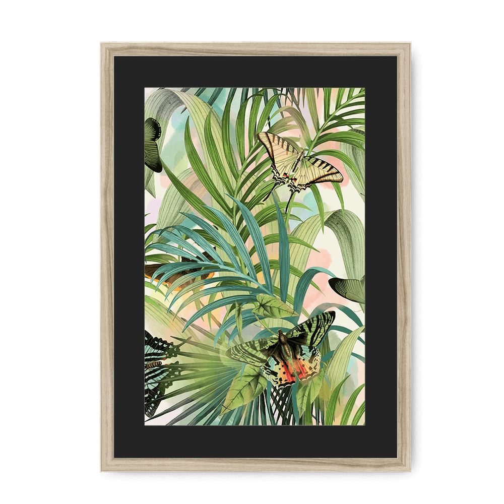 Fluttering Flora Framed Print The Flutterby Effect A3 (297 X 420 mm) / Natural / Black Mount Framed Print