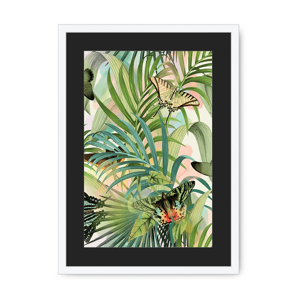 Fluttering Flora Framed Print The Flutterby Effect A3 (297 X 420 mm) / White / Black Mount Framed Print