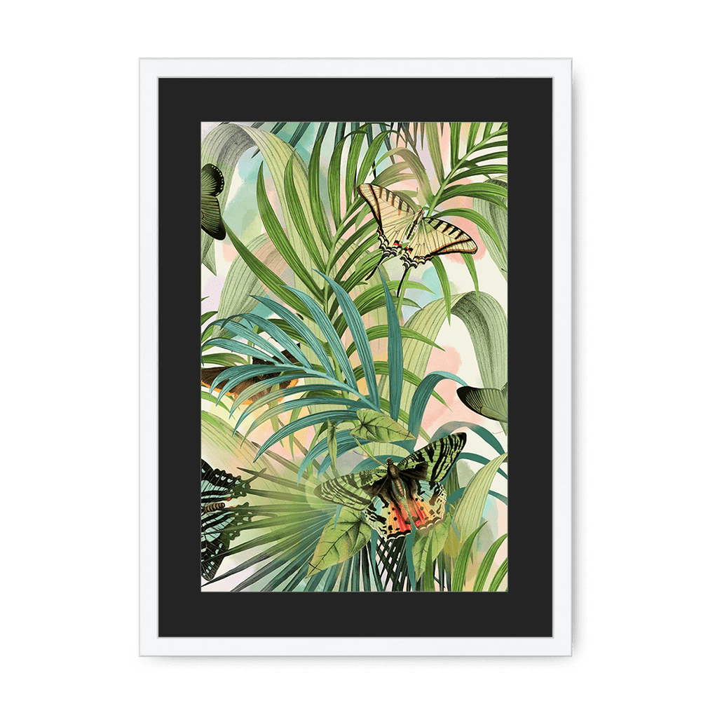 Fluttering Flora Framed Print The Flutterby Effect A3 (297 X 420 mm) / White / Black Mount Framed Print