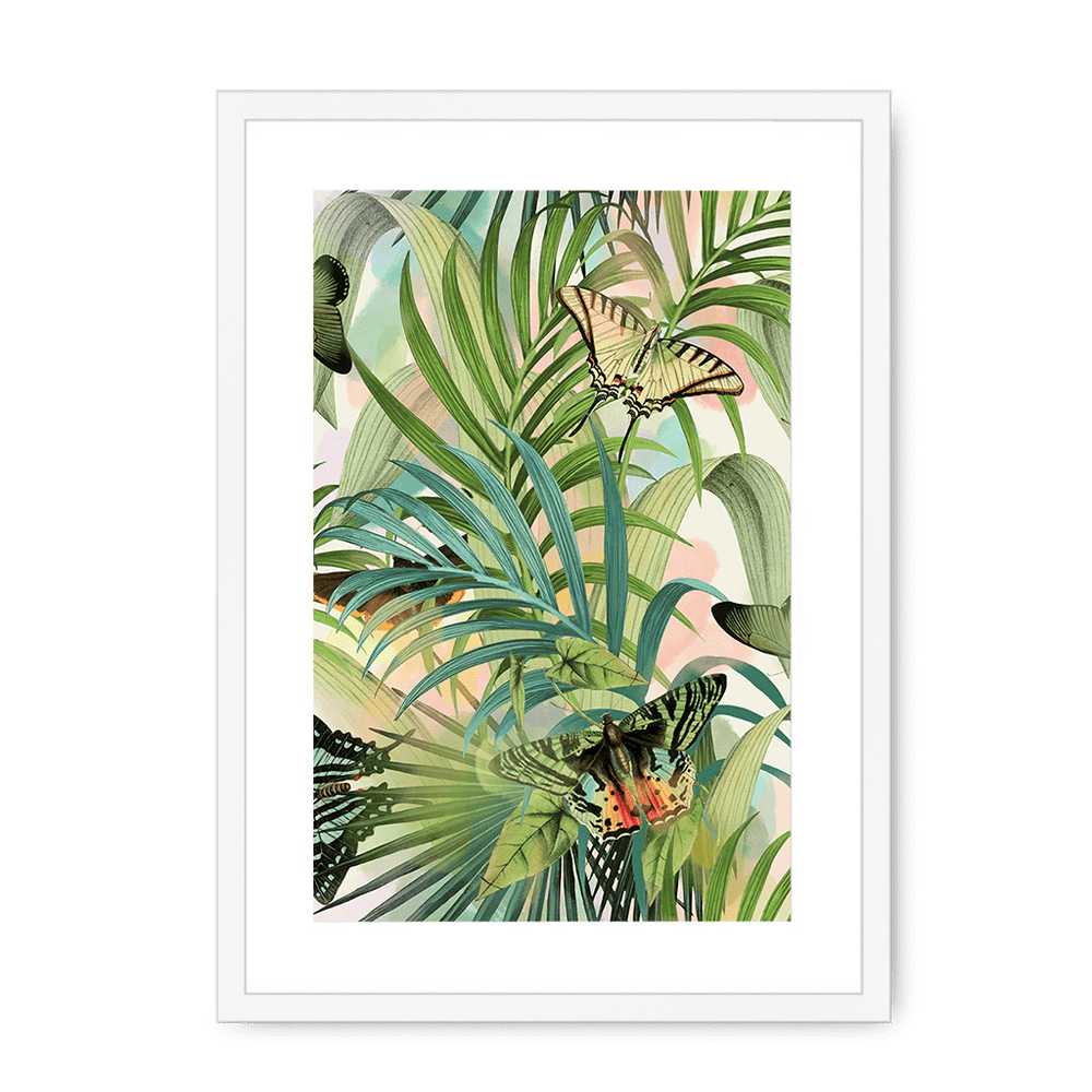 Fluttering Flora Framed Print The Flutterby Effect A3 (297 X 420 mm) / White / White Mount Framed Print