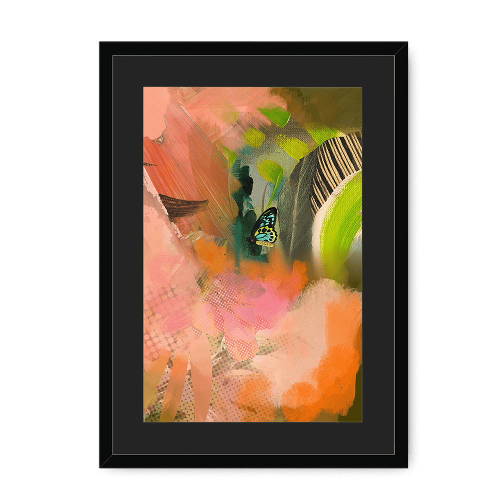 Butterfly Monsoon Framed Print The Flutterby Effect A3 (297 X 420 mm) / Black / Black Mount Framed Print