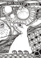 Coming Up For Hare Matte Art Print Ink Drawings A4 (21 X 29.7 cm) Art Print