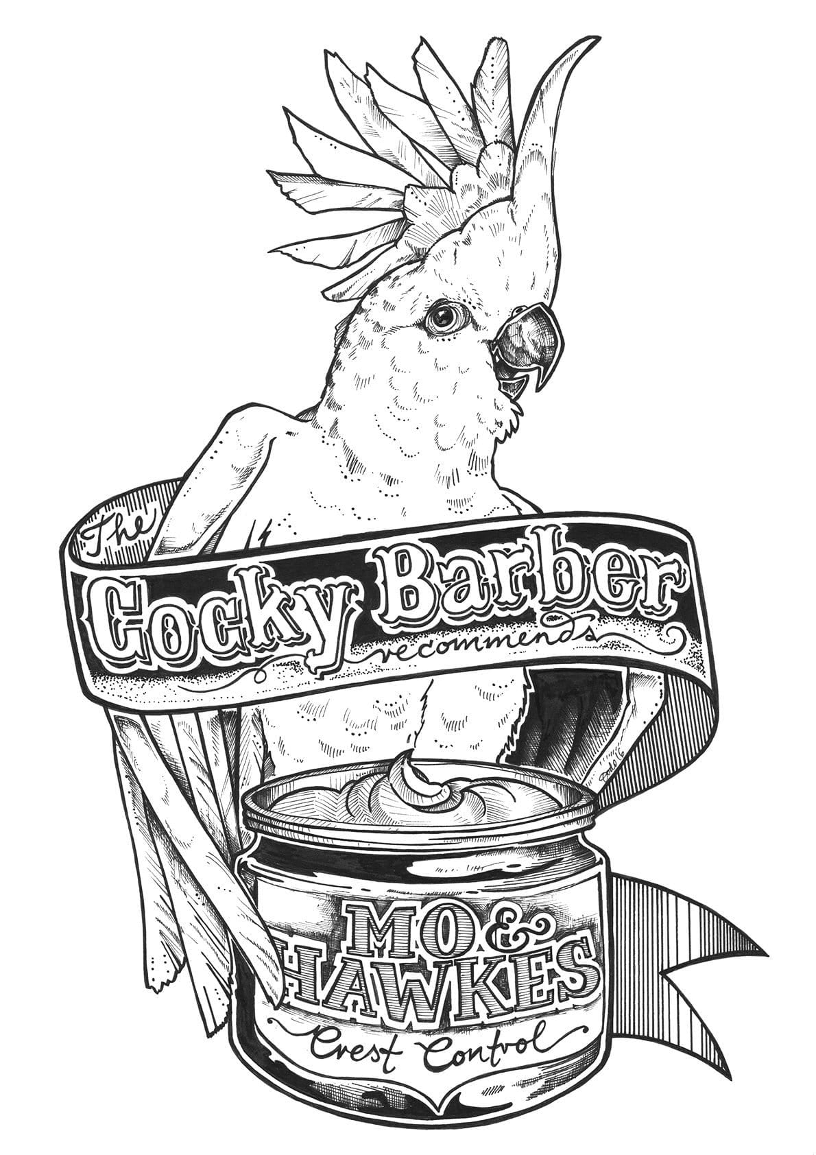 Cocky Barber Matte Art Print Potion & Poison Bottles Art Print
