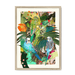 Blooming Budgerigars Matte Framed Print The Gathering A4 Portrait / Natural Frame Framed Print