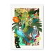 Blooming Budgerigars Matte Framed Print The Gathering A4 Portrait / White Frame Framed Print