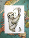 Sloth Matte Art Print Fluffy Tails & a Sloth A4 (21 X 29.7 cm) Art Print