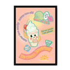 Ice Cream Breakfast Framed Print Favourite Things A4 Portrait / Black Frame Framed Print