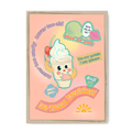 Ice Cream Breakfast Framed Print Favourite Things A4 Portrait / Natural Frame Framed Print