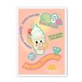 Ice Cream Breakfast Framed Print Favourite Things A4 Portrait / White Frame Framed Print